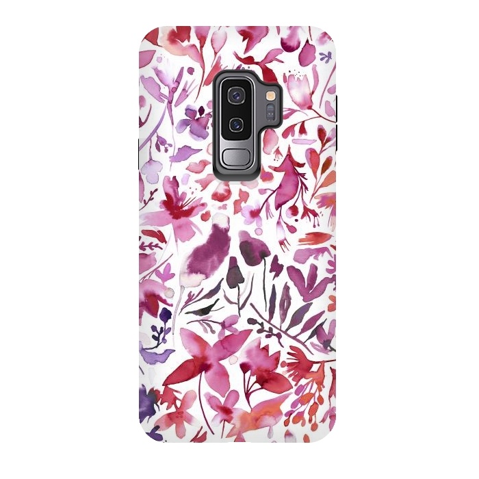 Galaxy S9 plus StrongFit Flower Plants Coral Ivy by Ninola Design
