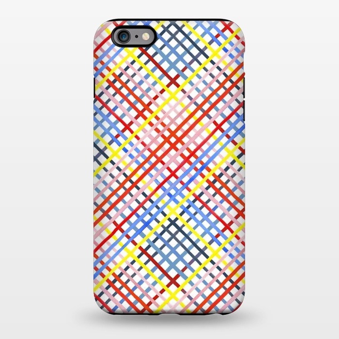 iPhone 6/6s plus StrongFit Gingham Vichy Multicolored by Ninola Design