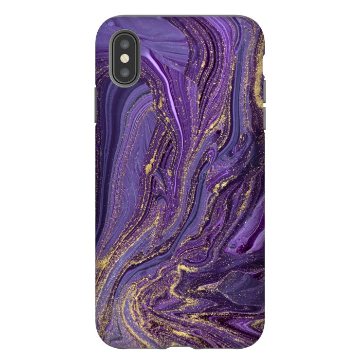 iPhone Xs Max StrongFit Purple and Gold Marble by ArtsCase