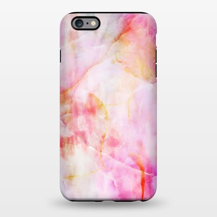 iPhone 6/6s plus StrongFit Watercolor painted pink marble by Oana 