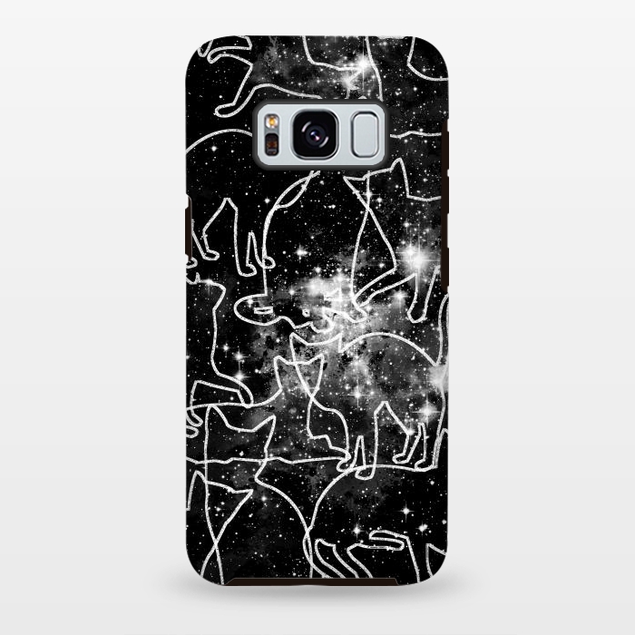 Galaxy S8 plus StrongFit Cats in space astrology minimal pattern by Oana 