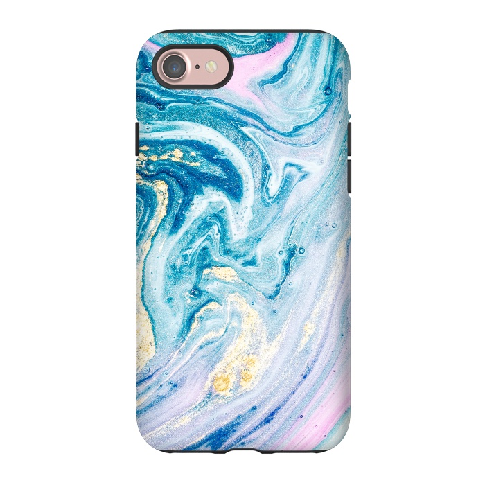 iPhone 7 StrongFit Pink and Blue Marble by ArtsCase