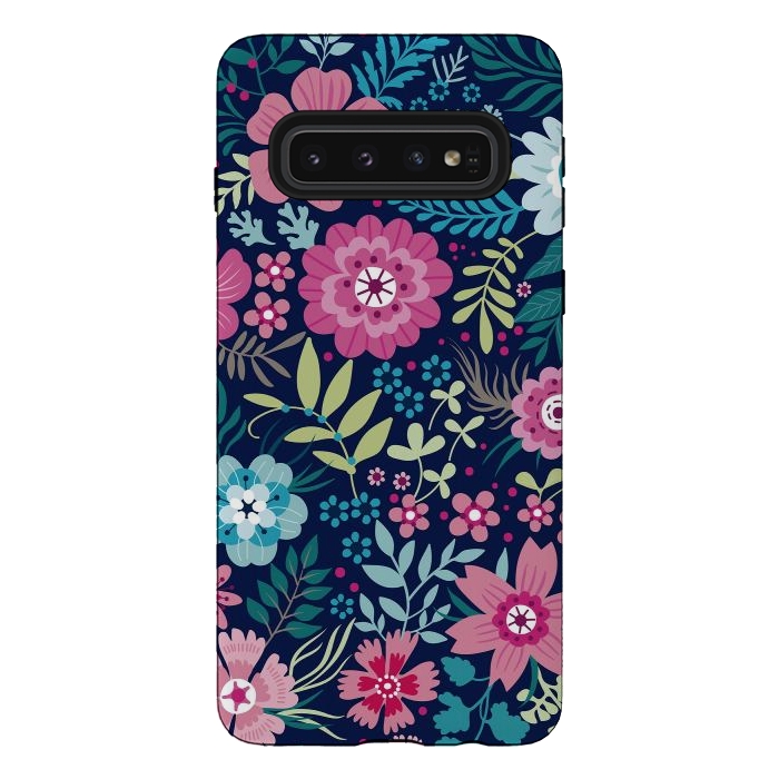 Galaxy S10 StrongFit Romancing Floral Design by ArtsCase
