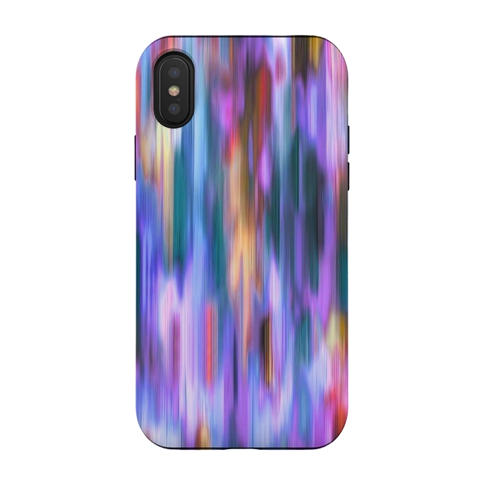 iPhone Xs / X StrongFit Iridiscent Abstract Lines by Ninola Design