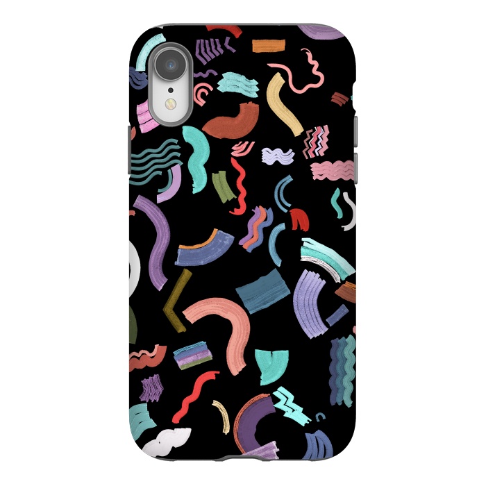 iPhone Xr StrongFit Curly ZigZag Shapes  by Ninola Design