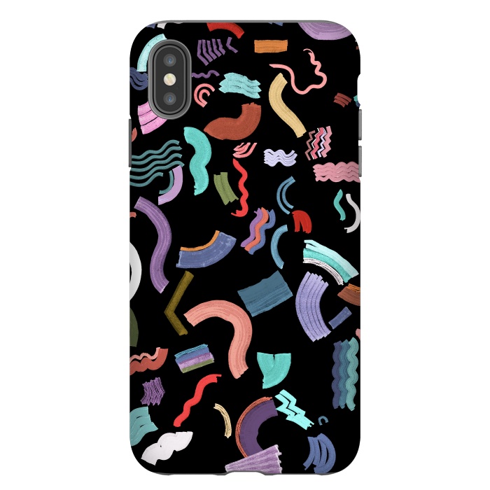 iPhone Xs Max StrongFit Curly ZigZag Shapes  by Ninola Design
