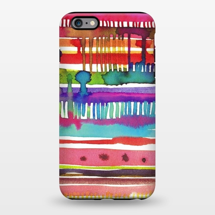 iPhone 6/6s plus StrongFit Irregular Watercolor Lines Vainica by Ninola Design