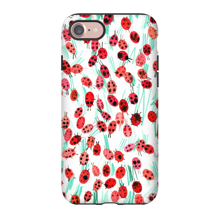 iPhone 7 StrongFit Ladybugs on grass by Ninola Design