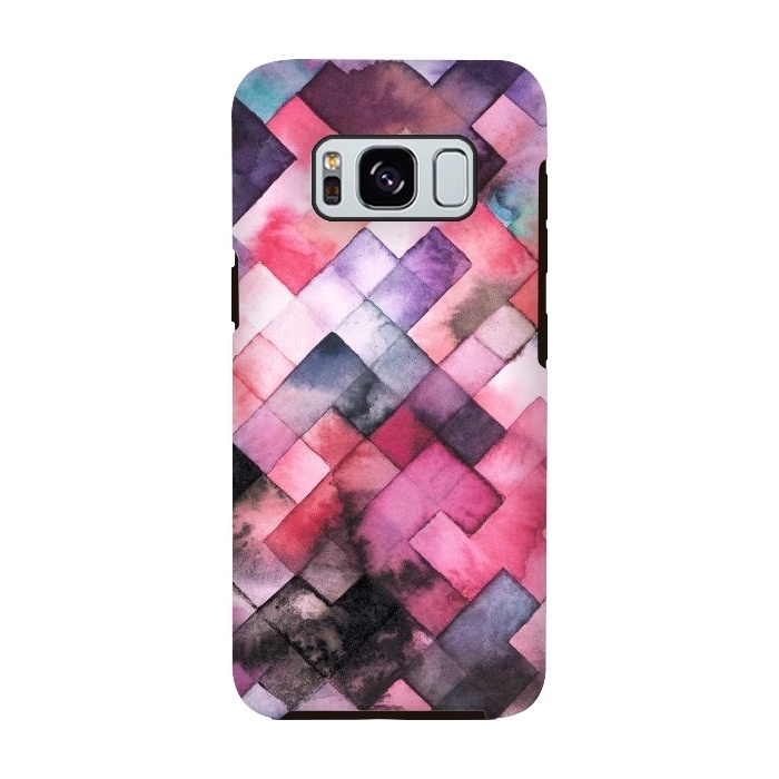 Galaxy S8 StrongFit Moody Geometry Pink by Ninola Design