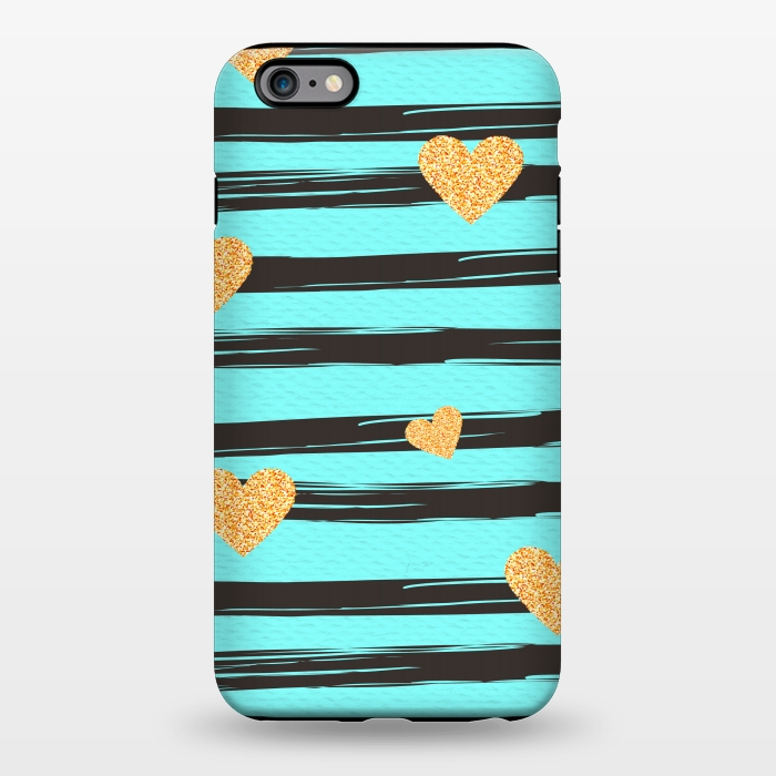 iPhone 6/6s plus StrongFit STRIPES HEARTS PATTERN 2  by MALLIKA