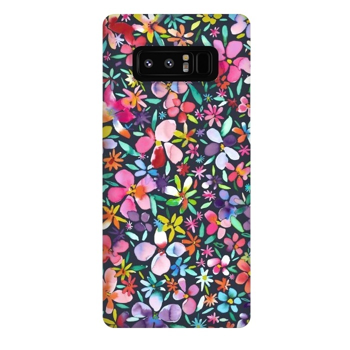 Galaxy Note 8 StrongFit Multicolored Petals Flowers by Ninola Design