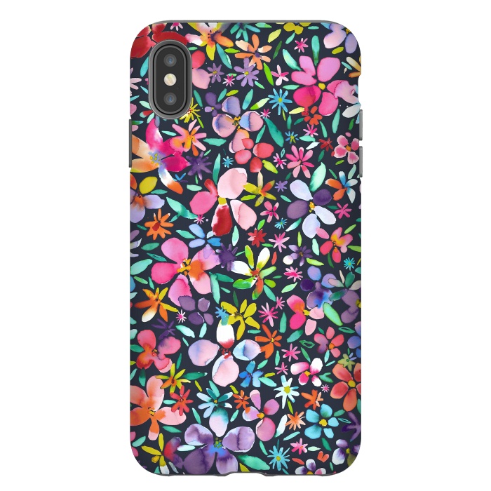 iPhone Xs Max StrongFit Multicolored Petals Flowers by Ninola Design