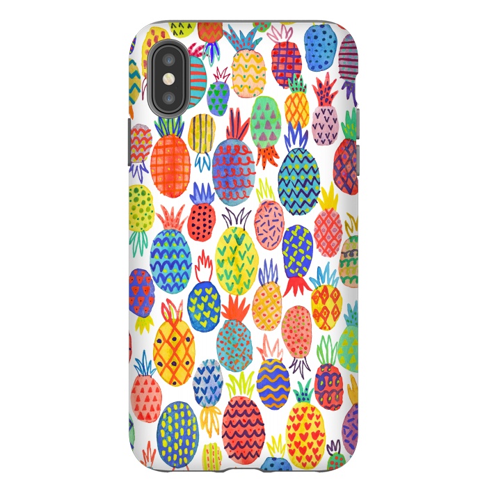 iPhone Xs Max StrongFit Cute Pineapples by Ninola Design