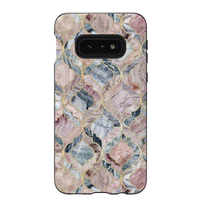 Galaxy S10e StrongFit Moroccan Marble Tile Pattern by Micklyn Le Feuvre