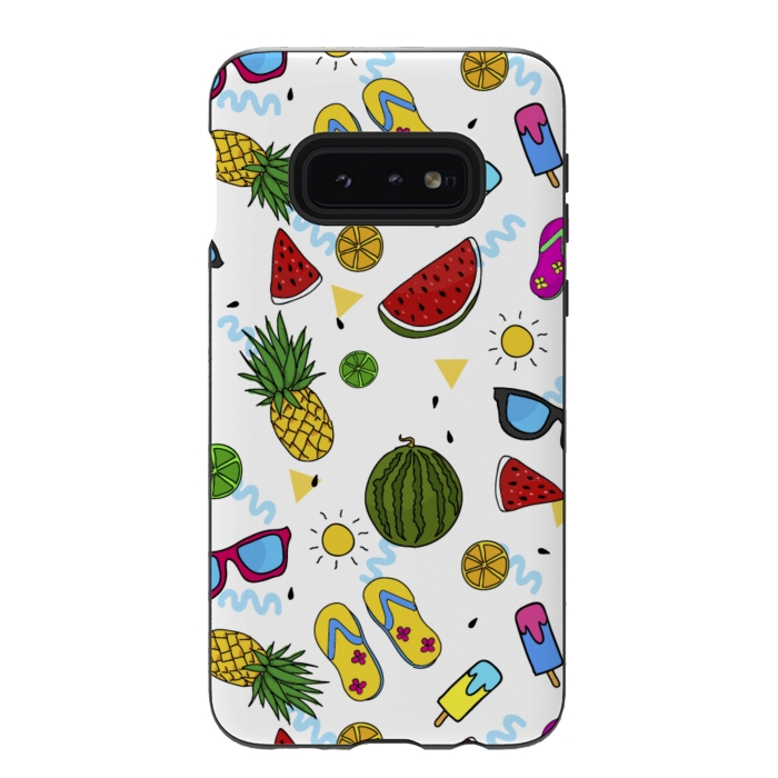 Galaxy S10e StrongFit beach love pattern by MALLIKA