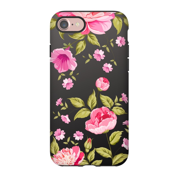 iPhone 7 StrongFit pink flowers by MALLIKA