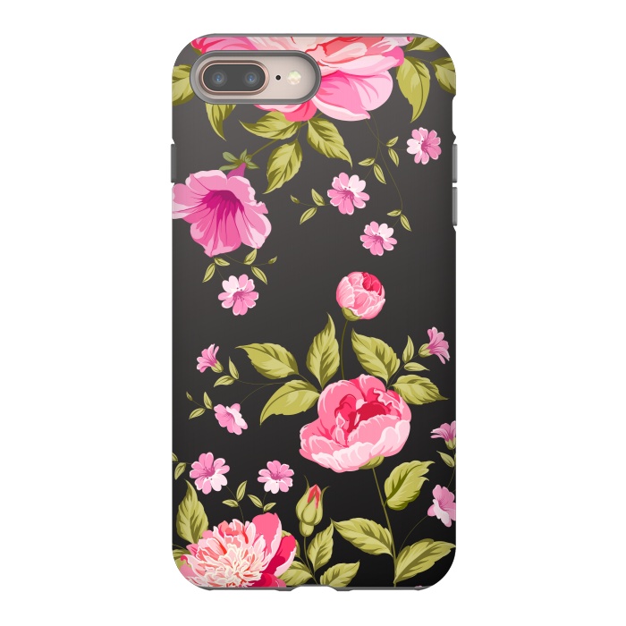 iPhone 7 plus StrongFit pink flowers by MALLIKA
