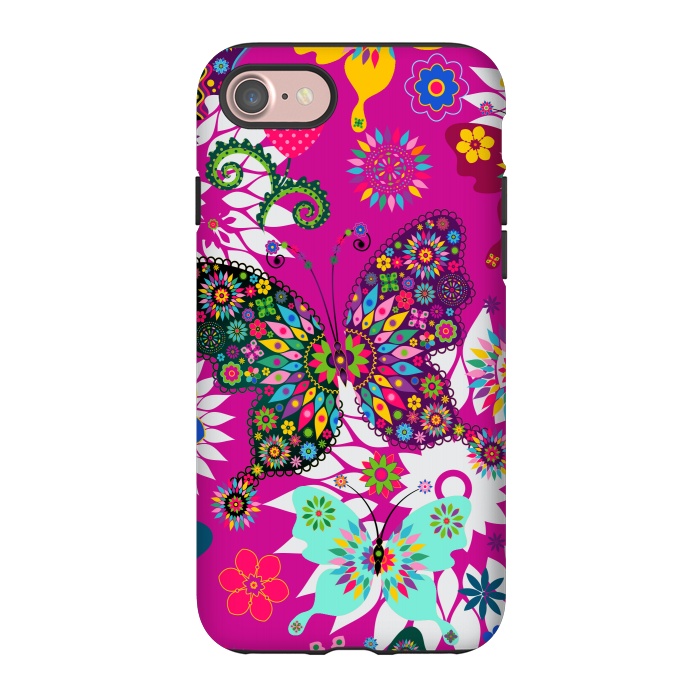 iPhone 7 StrongFit Colorful Butterflies In Spring by ArtsCase