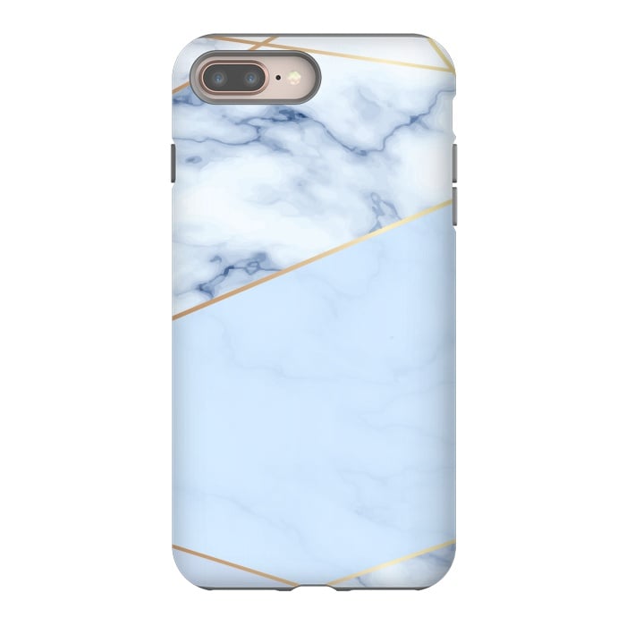 iPhone 7 plus StrongFit BLUE MARBLE PATTERN by MALLIKA