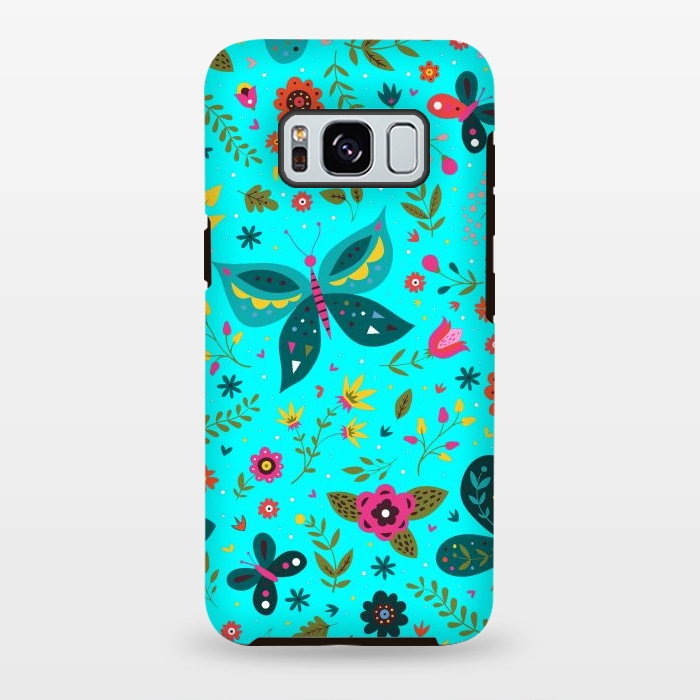 Galaxy S8 plus StrongFit Butterflies Dancing In Aquamarine by ArtsCase