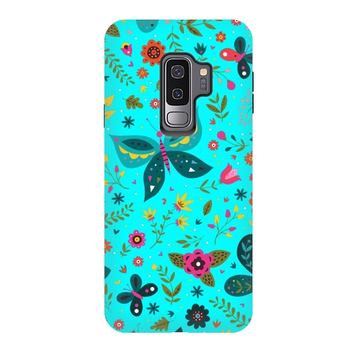 Galaxy S9 plus StrongFit Butterflies Dancing In Aquamarine by ArtsCase