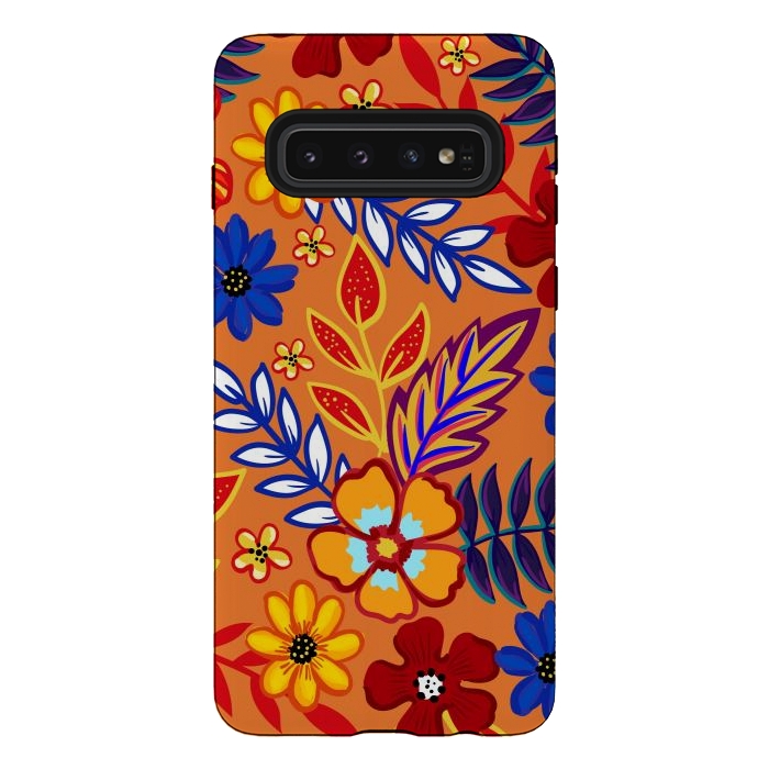 Galaxy S10 StrongFit Flowers In The Tropics by ArtsCase