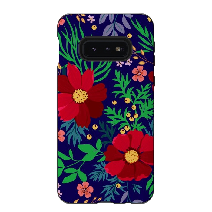 Galaxy S10e StrongFit Red Flowers In The Ocean by ArtsCase