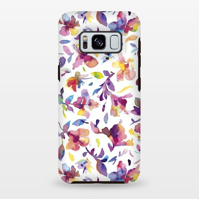 Galaxy S8 plus StrongFit Watery HIbiscus by Ninola Design
