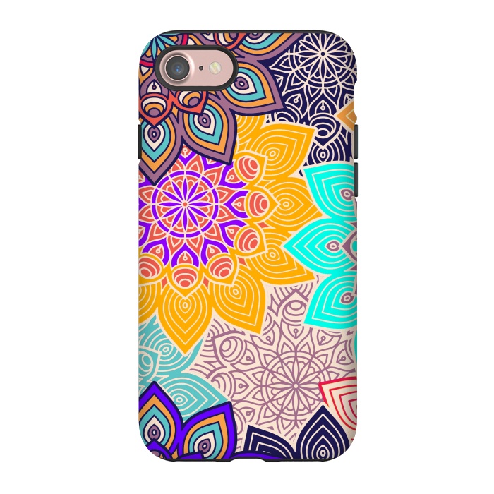 iPhone 7 StrongFit Repeated Tropical Mandalas by ArtsCase