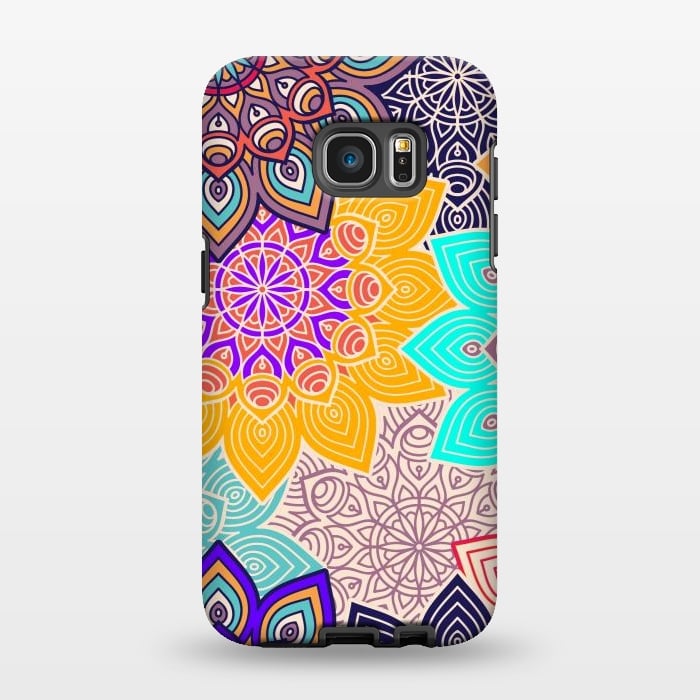 Galaxy S7 EDGE StrongFit Repeated Tropical Mandalas by ArtsCase