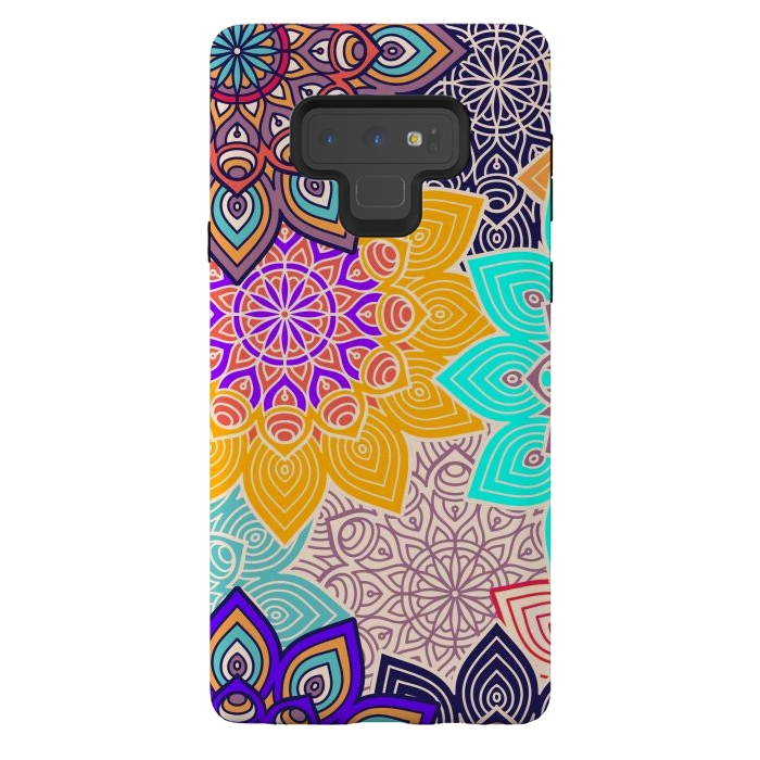 Galaxy Note 9 StrongFit Repeated Tropical Mandalas by ArtsCase
