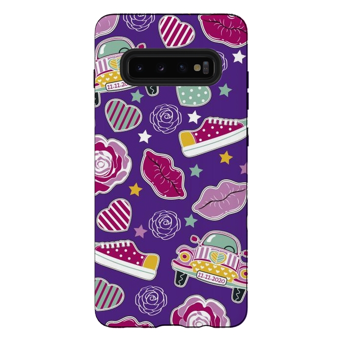Galaxy S10 plus StrongFit Purple Hippie Style by ArtsCase