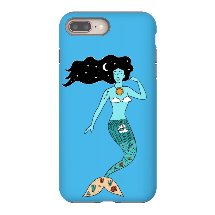 iPhone 7 plus StrongFit Mermaid Nature Blue by Coffee Man