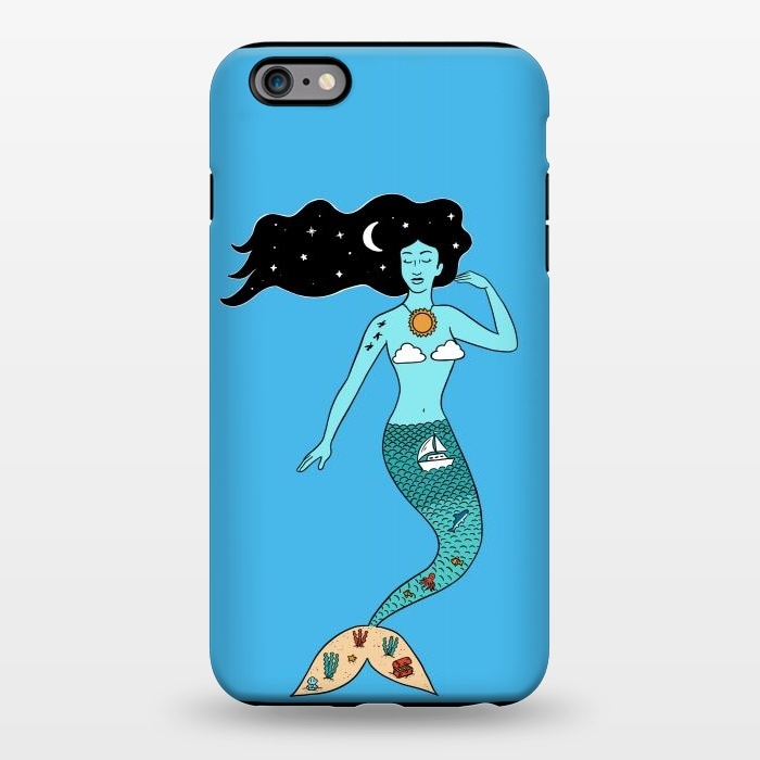 iPhone 6/6s plus StrongFit Mermaid Nature Blue by Coffee Man