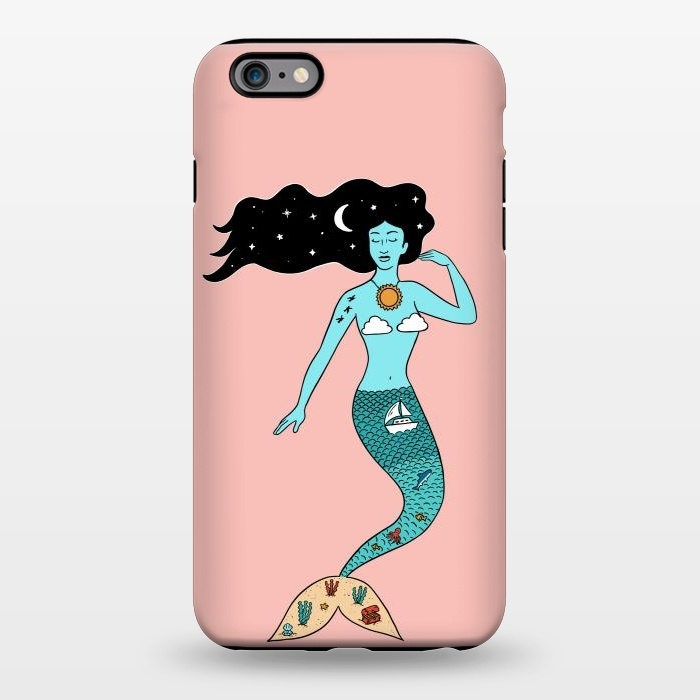 iPhone 6/6s plus StrongFit Mermaid Nature Pink by Coffee Man