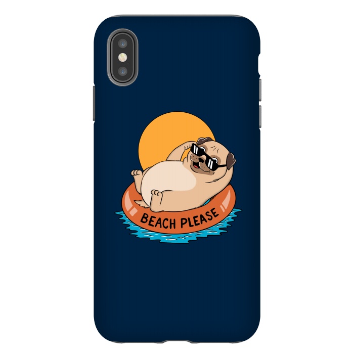 iPhone Xs Max StrongFit Beach Please Blue by Coffee Man