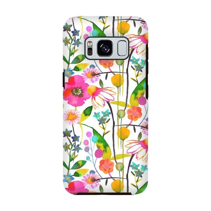 Galaxy S8 StrongFit Happy Spring Flowers by Ninola Design