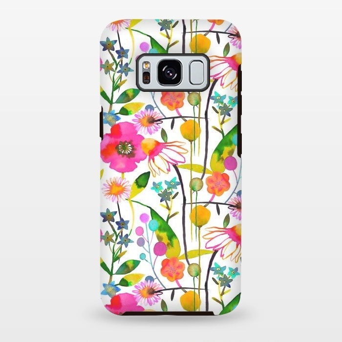 Galaxy S8 plus StrongFit Happy Spring Flowers by Ninola Design