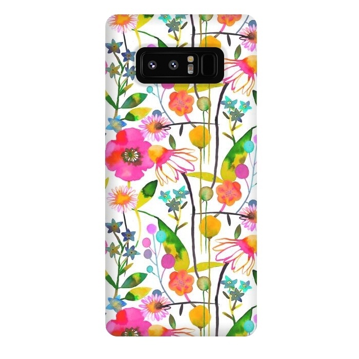 Galaxy Note 8 StrongFit Happy Spring Flowers by Ninola Design