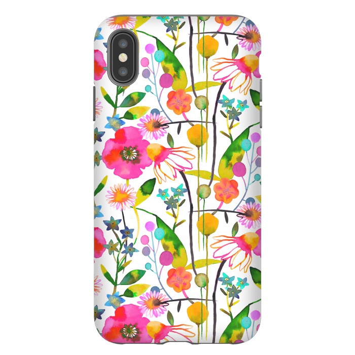 iPhone Xs Max StrongFit Happy Spring Flowers by Ninola Design