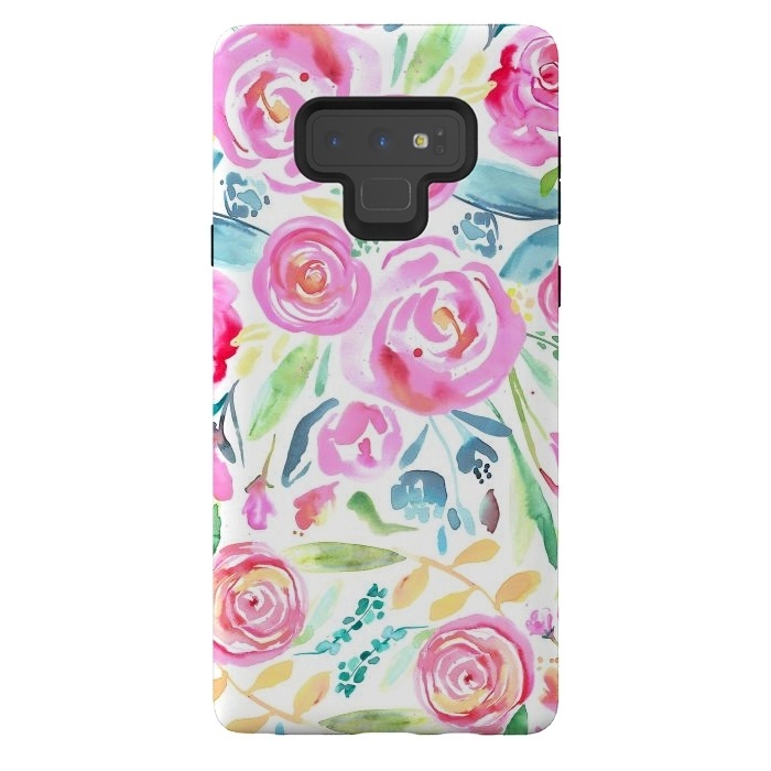 Galaxy Note 9 StrongFit Spring Days Pastel Roses by Ninola Design