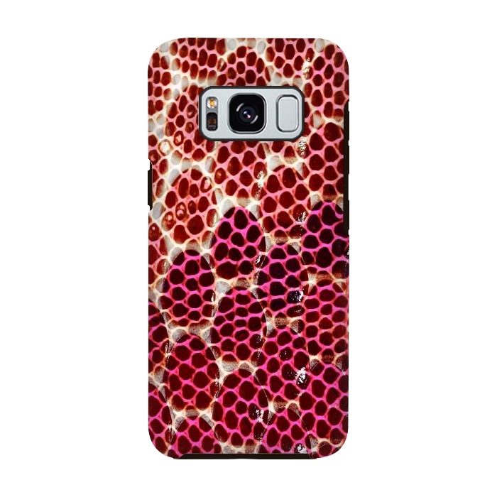 Galaxy S8 StrongFit Pink Snake skin scales by Oana 