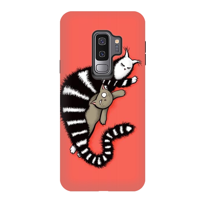 Galaxy S9 plus StrongFit Cat Mother Protects Her Kitty Child by Boriana Giormova