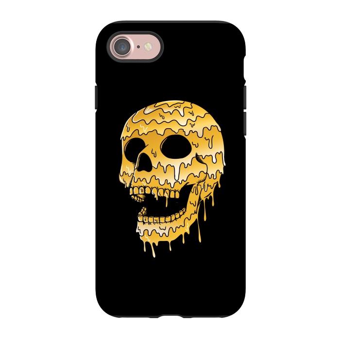 iPhone 7 StrongFit Gold Skull by Coffee Man