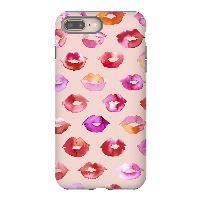 iPhone 7 plus StrongFit Sweet Kisses Lips by Ninola Design