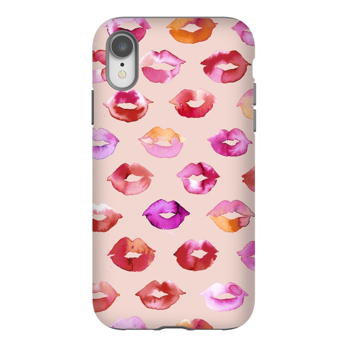 iPhone Xr StrongFit Sweet Kisses Lips by Ninola Design