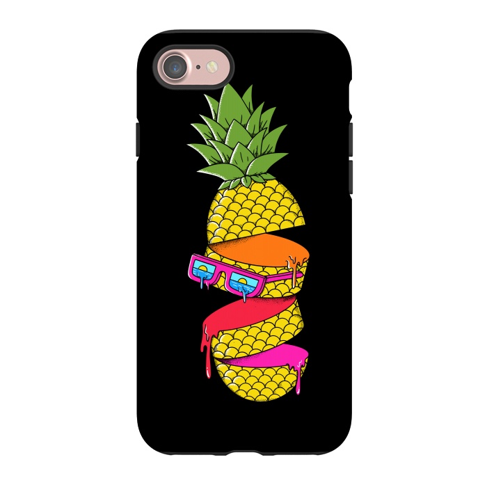 iPhone 7 StrongFit Pineapple colors Black by Coffee Man