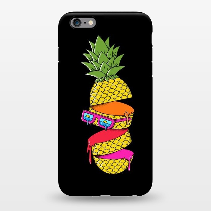 iPhone 6/6s plus StrongFit Pineapple colors Black by Coffee Man