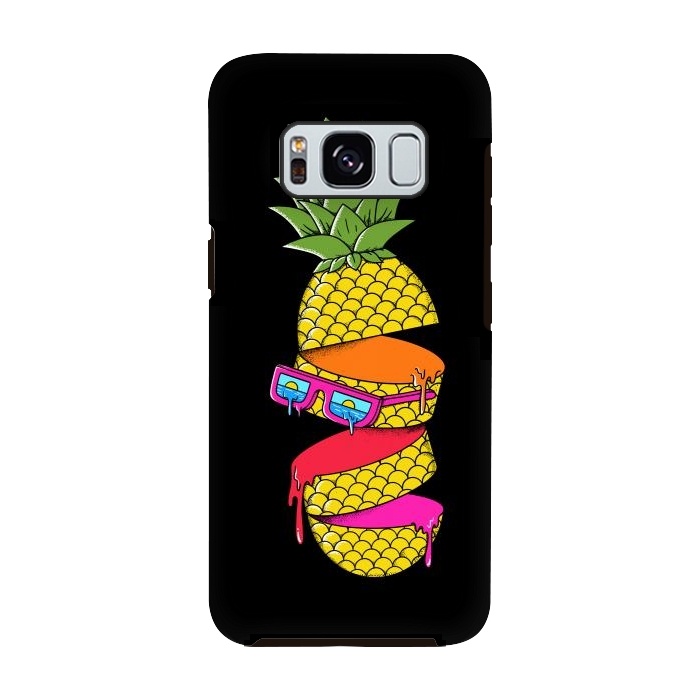 Galaxy S8 StrongFit Pineapple colors Black by Coffee Man