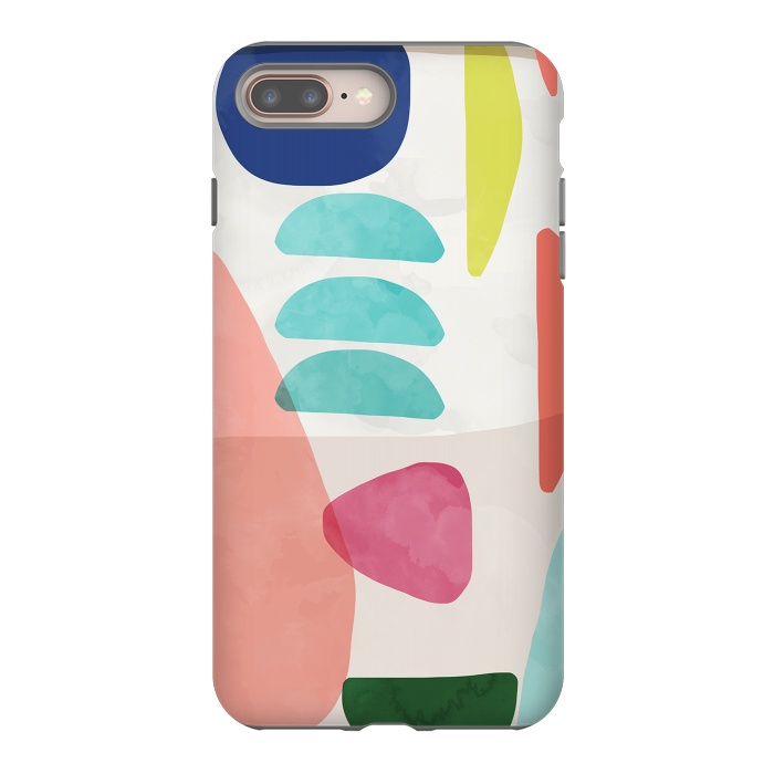iPhone 7 plus StrongFit Organic Bold Shapes Watercolor by Ninola Design